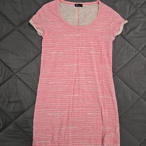 GAP Pink Heathered T-Shirt Dress
